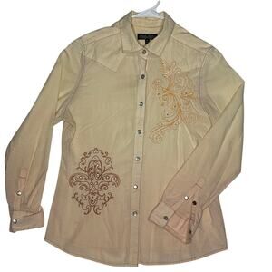 North River western button down with cross size medium